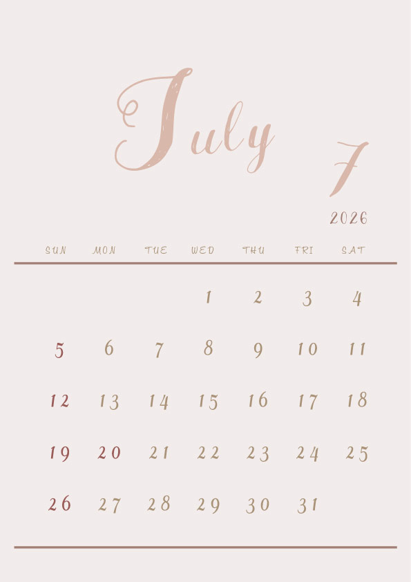 2026年令和8年シンプルでおしゃれなカレンダー年間カレンダー